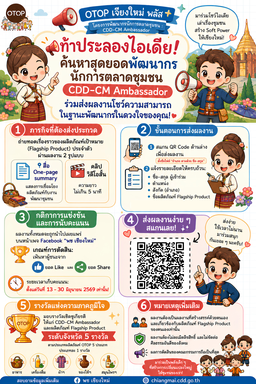 ปฏิบัติการค้นหาสุดยอดนักการตลาดชุมชน CDD-CM Ambassador